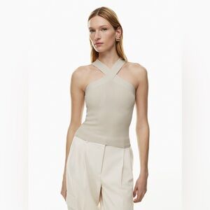 Aritzia Babaton Sculpt Knit Criss Cross Tank
